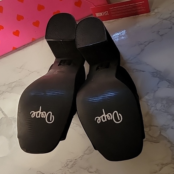 IRON FIST MARY JANE SLIDE HEEL BLACK SIZE 7 - Picture 10 of 15